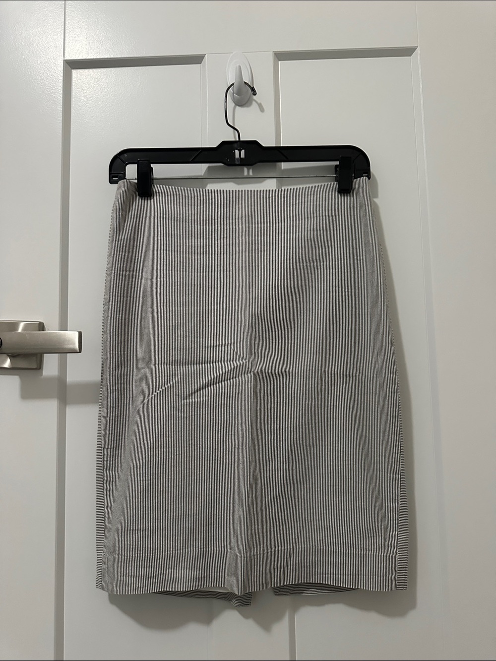 The Limited Light Gray Ribbed Pencil Skirt